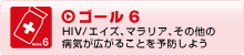 ゴール6　HIV/エイズ､マラリア､その他の病気が広がることを予防しよう
