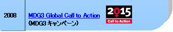 2008 MDG3 Global Call to Action  (MDG3キャンペーン) 