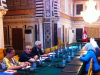 プロジェクトによる制憲国民議会を対象とした活動の様子。（C）UNDPチュニジア